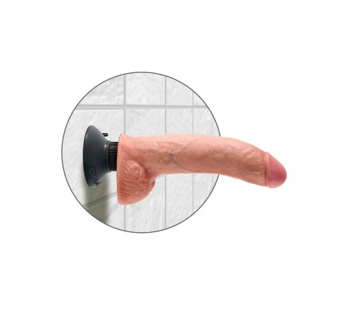 Телесный виброфаллос со съемной присоской 9 Vibrating Cock with Balls - 22,9 см. Телесный виброфаллос со съемной присоской 9 Vibrating Cock with Balls - 22,9 см.