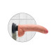 Заказать Телесный виброфаллос со съемной присоской 9 Vibrating Cock with Balls - 22,9 см.