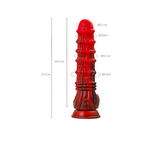 Силиконовый вибратор Monster Tops - 27 см.