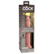 Заказать Телесный вибратор-реалистик на присоске 9’’ Vibrating Silicone Dual Density Cock - 24,8 см.
