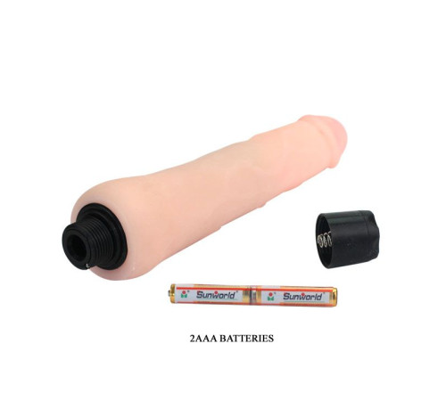 Водонепроницаемый вибратор телесного цвета - 24,5 см.