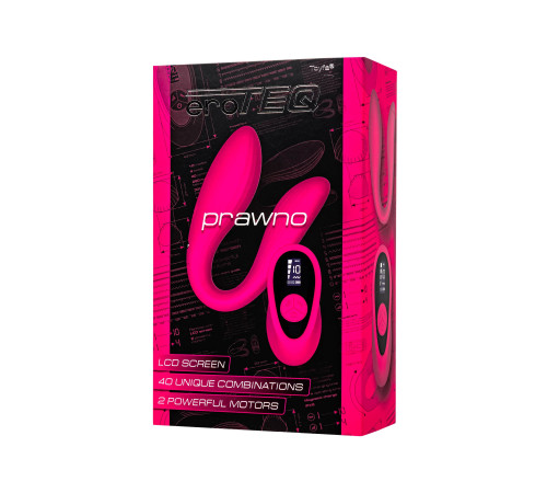 Розовый вибратор для пар Prawno с пультом ДУ