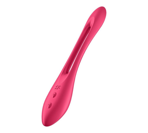 Красный многофункциональный вибратор для пар Satisfyer Elastic Joy