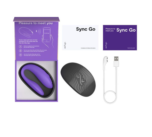 Фиолетовый вибромассажер для пар We-Vibe Sync Go Фиолетовый вибромассажер для пар We-Vibe Sync Go