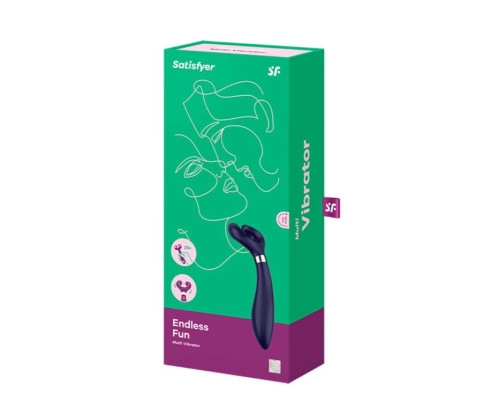 Заказать Синий вибромассажер для пар Satisfyer Endless Fun