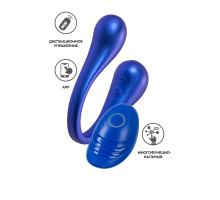 Синий многофункциональный вибратор Inefy с пультом ДУ