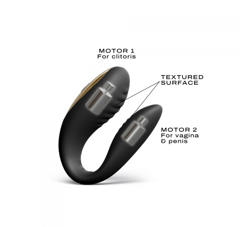 Черный вибратор для пар Perfect Lover с пультом ДУ