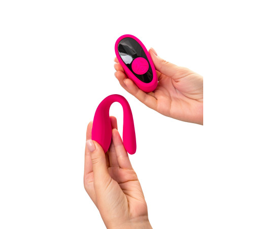 Розовый вибратор для пар Prawno с пультом ДУ