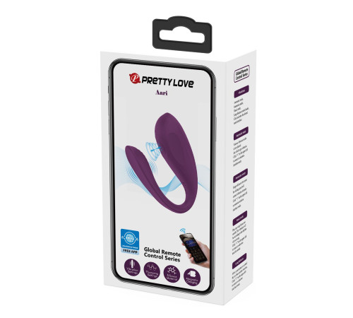 Фиолетовый вибратор для двоих Aari