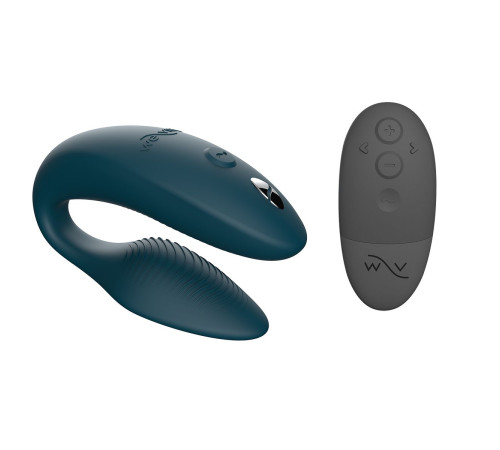 Зеленый вибратор для пар We-Vibe Sync 2 с пультом ДУ
