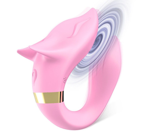 Розовый вибромассажер для пар с пультом дистанционного управления