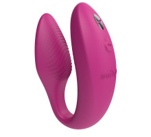 Розовый U-образный вибратор для пар We-Vibe Sync 2