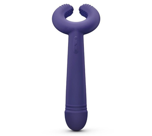 Темно-синий вибратор для пар Please Me Multi Vibrator