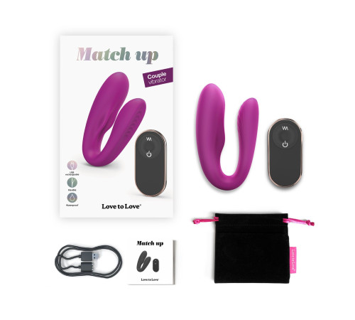 Лиловый вибратор для пар Match Up Couple Vibrator with Remote Control Лиловый вибратор для пар Match Up Couple Vibrator with Remote Control