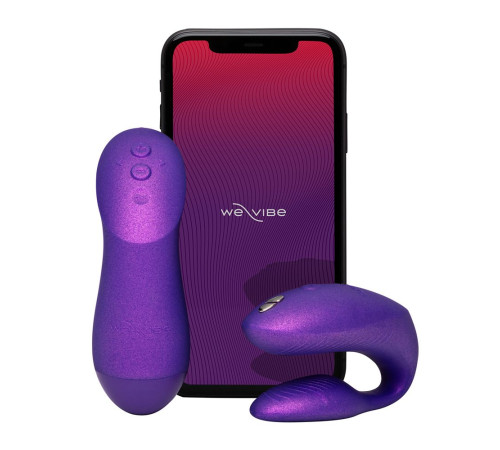 Фиолетовый вибратор для пар We-Vibe Chorus Pro