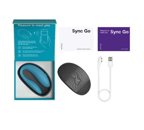 Бирюзовый вибромассажер для пар We-Vibe Sync Go Бирюзовый вибромассажер для пар We-Vibe Sync Go
