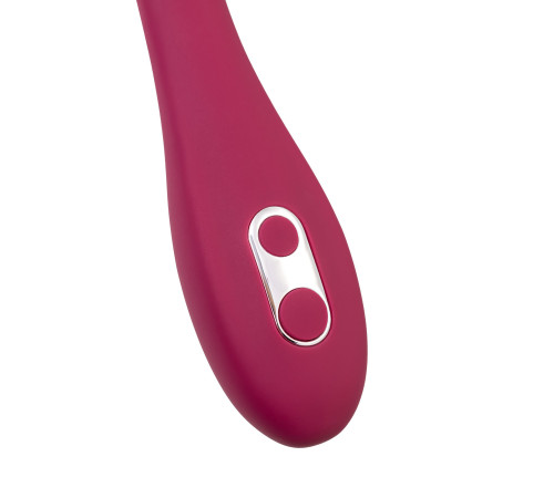 Бордовый многофункциональный вибратор Caberna