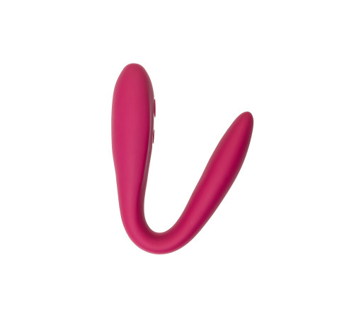 Бордовый многофункциональный вибратор Caberna