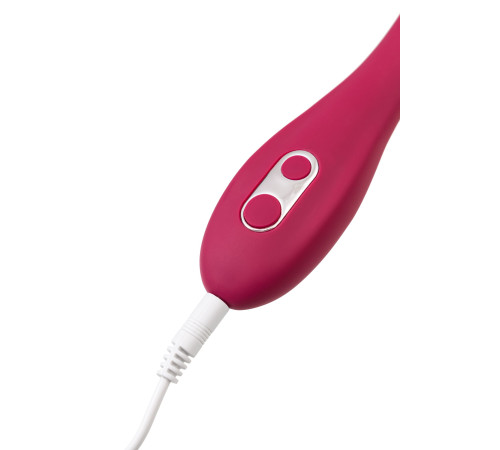 Бордовый многофункциональный вибратор Caberna