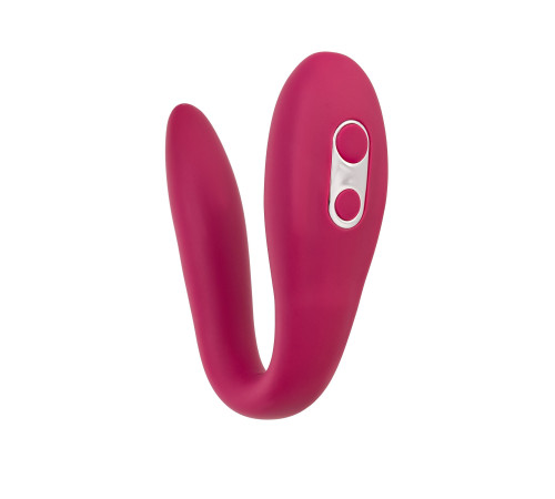 Бордовый многофункциональный вибратор Caberna