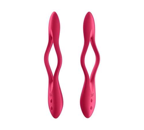Красный многофункциональный вибратор для пар Satisfyer Elastic Joy