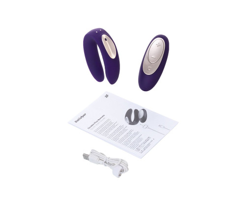 Заказать Фиолетовый вибратор для пар Satisfyer Double Plus Remote с пультом ДУ Заказать Фиолетовый вибратор для пар Satisfyer Double Plus Remote с пультом ДУ