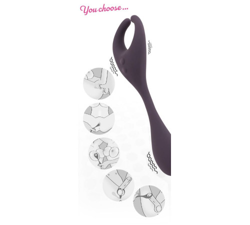 Фиолетовый универсальный вибратор Remote Controlled Couples Vibrator