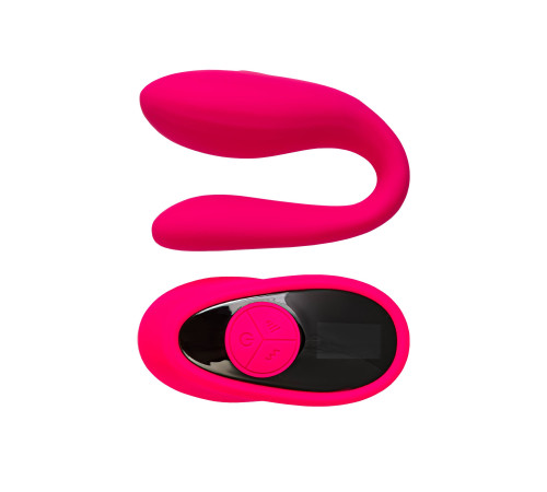 Розовый вибратор для пар Prawno с пультом ДУ