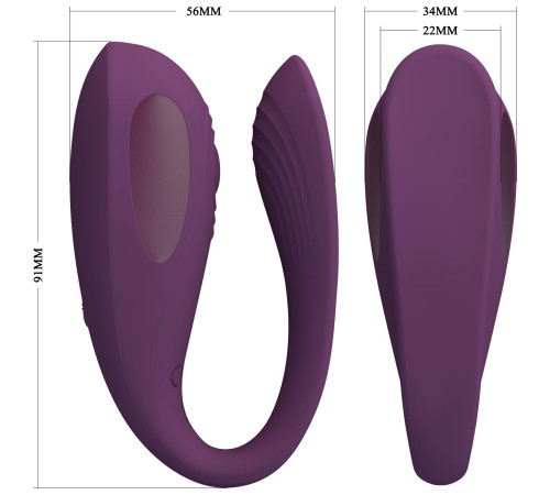 Фиолетовый вибратор для двоих Aari