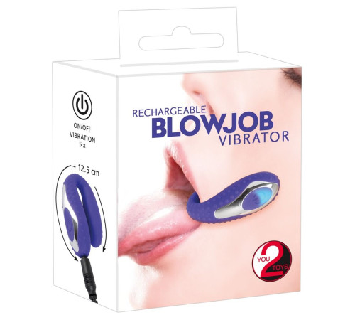 Фиолетовый вибратор для усиления ощущений от оральных ласк Blowjob