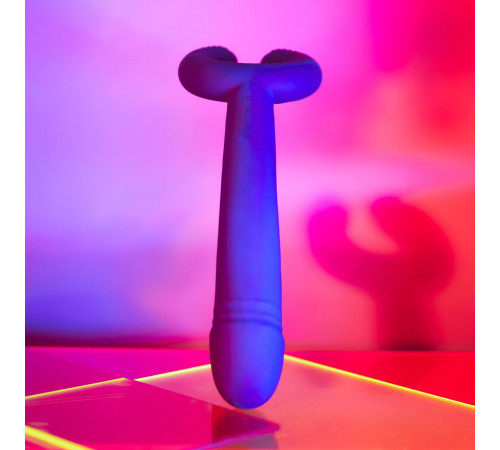 Темно-синий вибратор для пар Please Me Multi Vibrator