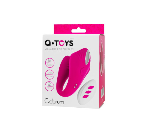 Розовый вибратор для пар Cobrum с пультом ДУ