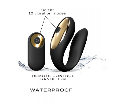 Черный вибратор для пар Perfect Lover с пультом ДУ