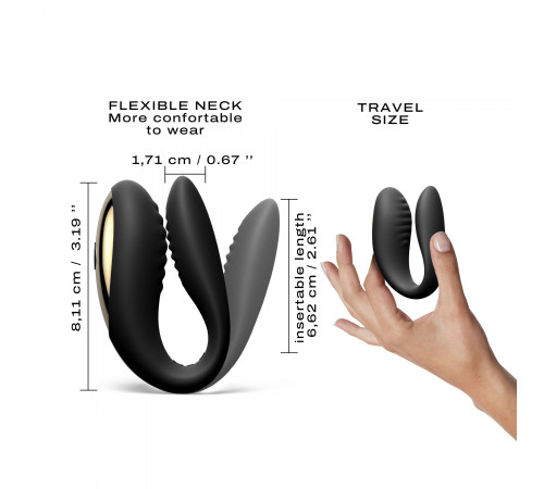 Черный вибратор для пар Perfect Lover с пультом ДУ