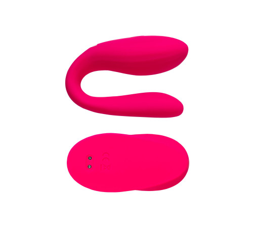 Розовый вибратор для пар Prawno с пультом ДУ