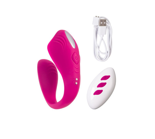 Розовый вибратор для пар Cobrum с пультом ДУ