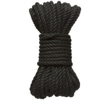 Черная верёвка для связывания и фиксации Bind Tie - 9,14 м.