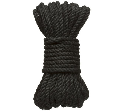 Черная верёвка для связывания и фиксации Bind Tie - 9,14 м.