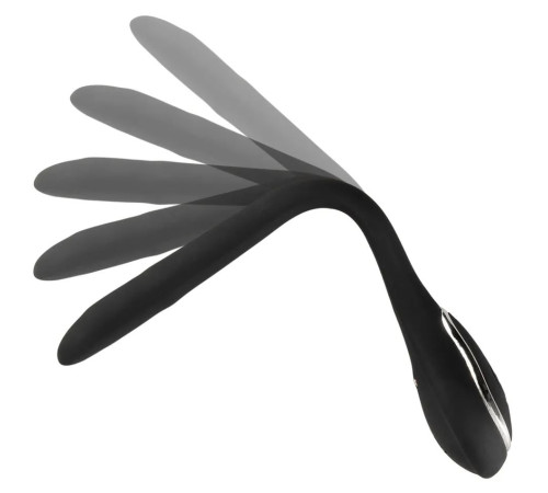 Черный гибкий уретральный стимулятор с вибрацией Vibrating Bendable Dilator - 13,5 см.