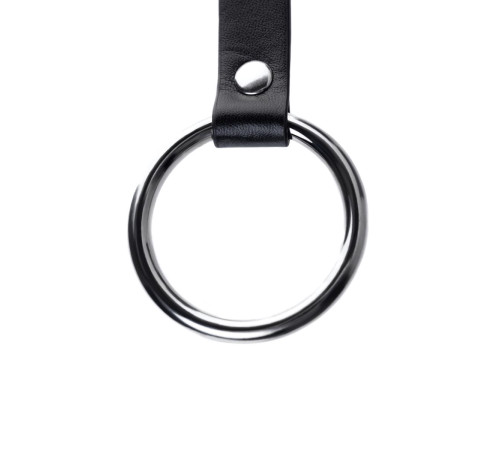 Серебристо-чёрные зажимы для сосков с кольцом для пениса TOYFA Metal