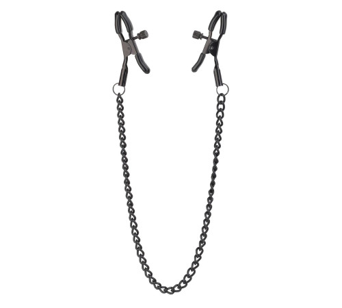 Черные зажимы на соски на цепочке Deluxe Nipple Clamps Черные зажимы на соски на цепочке Deluxe Nipple Clamps
