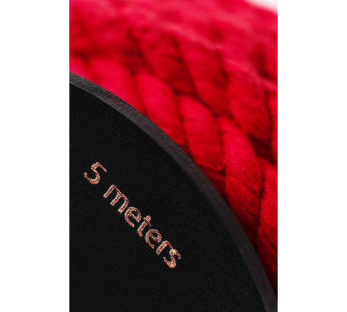 Красная веревка для шибари на катушке - 5 м.