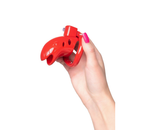 Красный мужской пояс верности из пластика