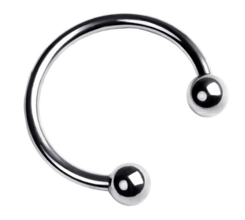 Серебристая подкова на головку пениса