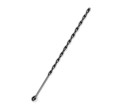Серебристый длинный уретральный плаг-косичка TOYFA Metal - 15,7 см.