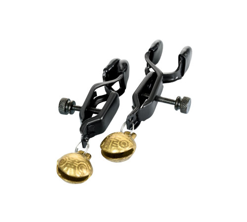 Черно-золотистые зажимы для сосков TOYFA Theatre
