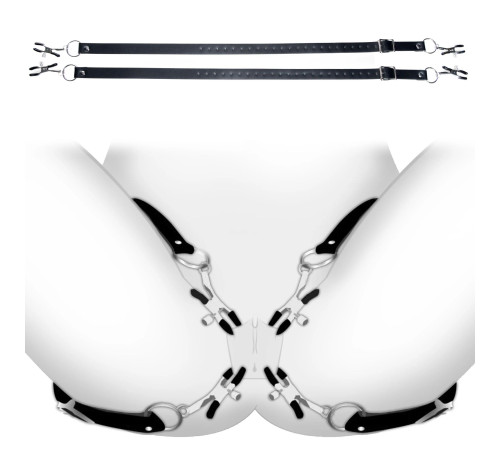 Ремни с зажимами для половых губ Spread Labia Spreader Straps with Clamps