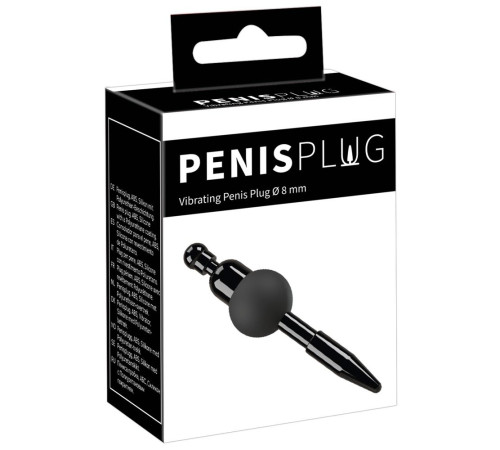 Черный уретральный вибростимулятор Vibrating Penis Plug