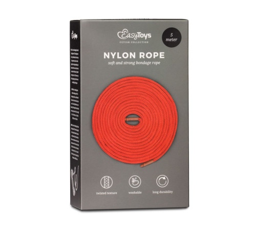 Красная веревка для связывания Nylon Rope - 5 м.