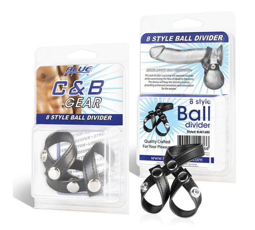 Разделитель мошонки из искусственной кожи на клепках 8 STYLE BALL DIVIDER